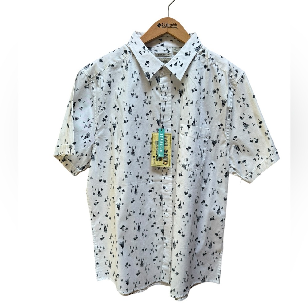 NWT Haggar Clothing Stretch Island Ease Button Down Shirt‎